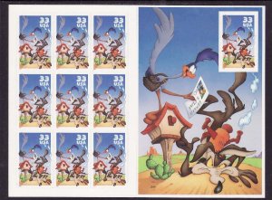 USA-Sc#3391- id12-unused NH sheet-Roadrunner-Looney Tunes-2000-