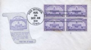 828 3c IOWA CENTENNIAL - Sidenius - grey & purple