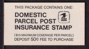 1978 Domestic Insurance 50c booklet Sc QI4 mint complete as issued