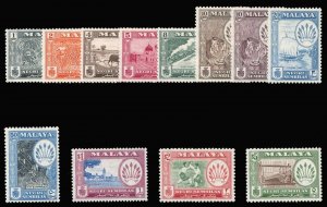 Malaya - Negri Sembilan 1957 set complete superb MNH. SG 68-79.