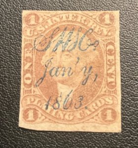 Stamps US  Scott #R2a hinged