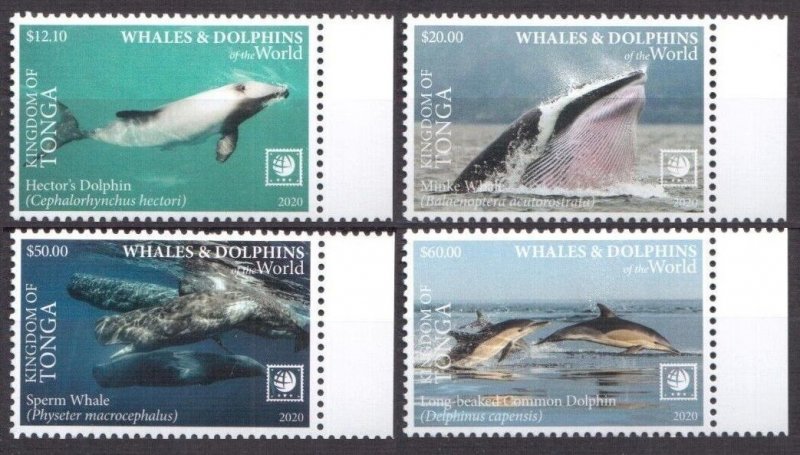 2020 Tonga 2315-2318 Marine fauna - Dolphins, Whales 125,00 €