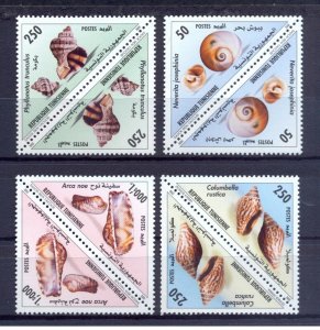 2000- Tunisia - Shellfishes of Tunisia- Pair of perforated stamps- 4V MNH**