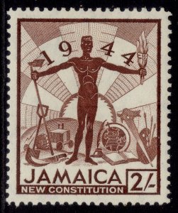 JAMAICA GVI SG138, 2s red-brown, M MINT.