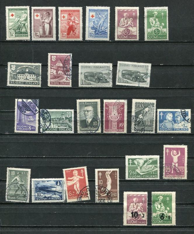 Finland 1946/1947 Mi 320-347 Complete years (-3 stamps) Mostly Used 3753
