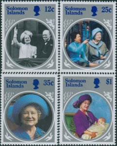 Solomon Islands 1985 SG538-541 Queen Mother set MNH