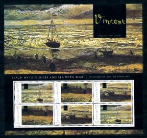 [100084] Grenada 2009 Art Painting Van Gogh Beach with Figures Sheet MNH