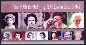 Solomon Is. 80th Birthday of HM Queen Elizabeth II MS 2006 MNH SG#MS1170