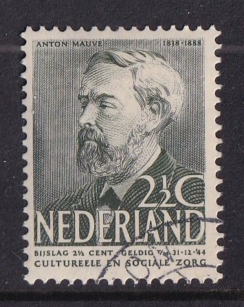 Netherlands  #B114  cancelled  1939  cultural welfare  2 1/2c  Mauve