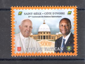 2020 Ivory Coast - 50th Anniversary of Diplomatic Relations - Joint Issue with t