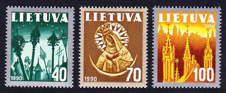 Lithuania Christianity 3v SG#483-485 SC#390-392