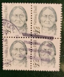 USA 2183 used block of 4