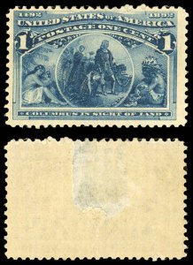 US Sc 230 F-VF/Mint - 1893 1¢ Columbus  - Thin - see Scan