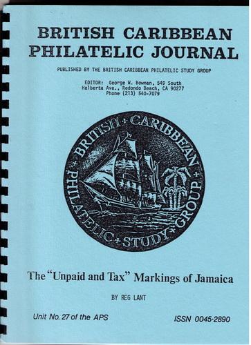 Book - Unpaid and Tax Markings of Jamaica