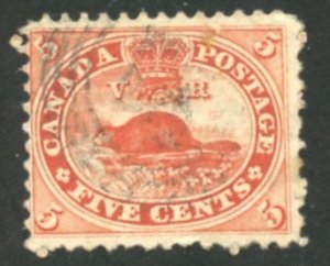 Canada Scott 15 - UF-VFLH - SCV $37.50