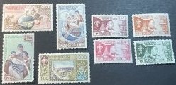 LAOS # 48-55--MINT/NEVER HINGED---2 COMPLETE SETS---1958-59