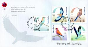 Namibia - 2017 Rollers Birds FDC