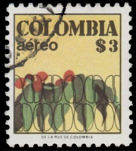 COLOMBIA AIRMAIL STAMP 1977 - 78. SCOTT # C640. USED. # 2