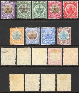 Bermuda SG34/42 1906 Set of 9 wmk Mult Crown CA M/M Cat 180 pounds