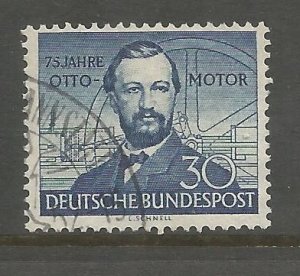 GERMANY  688  USED,  N.A. OTTO, 75TH ANNIV OF FOUR-CYCLE GAS ENGINE