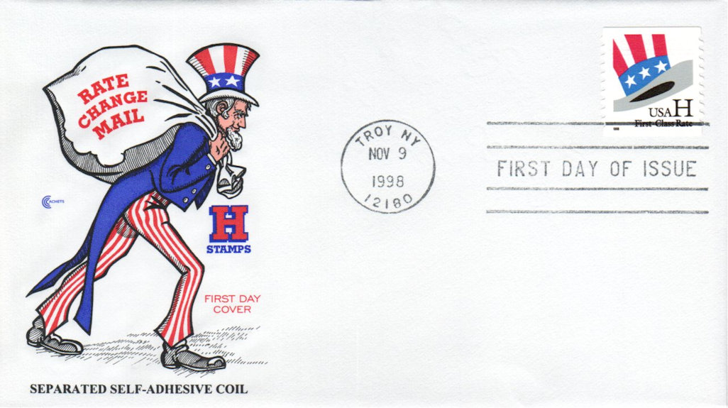 3266 Uncle Sam Hat Covercraft FDC United States, General Issue Stamp