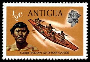 ANTIGUA Sc 241 MNH - 1970 ½c -  Carib Indian & War Canoe