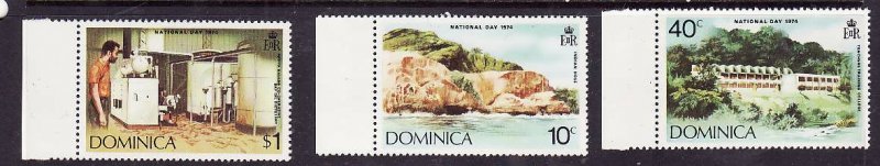 Dominica-SC#402-4-unused NH set-National Day-1974-