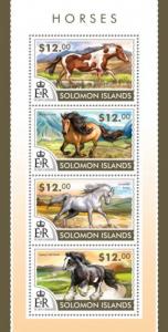 SOLOMON ISLANDS 2015 SHEET HORSES slm15204a