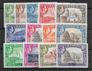 ADEN SG16/27 1939-48 DEFINITIVE SET MTD MINT