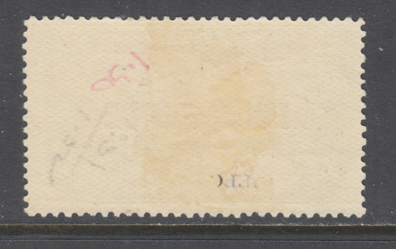 New Zealand Sc C4 MLH. 1931 5p on 3p yellow green Air Mail, perf 14x14½,small HR