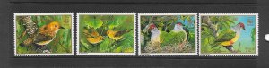 BIRDS - COOK ISLANDS #1016-1019 WWF MNH