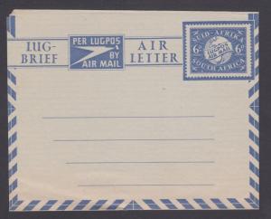 South Africa H&G F-G11 mint 1949 6p blue Aerogramme