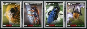 Guinea-Bissau Bees Stamps 2020 MNH Bumblebee Carpenter Bee Insects 4v Set