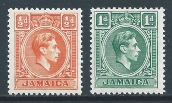 Jamaica #148-9 NH King George VI
