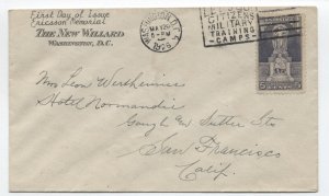 1926 #628 Ericsson FDC Washington DC New Willard hotel  [A39.40]