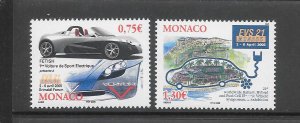 MONACO - CLEARANCE #2375-6 ELECTIC CARS MNH