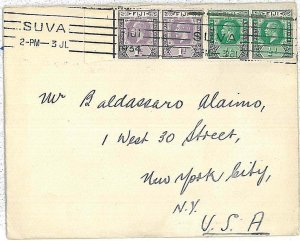 29482 - FIJI -  POSTAL HISTORY:  COVER to USA 1934