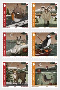 2023 Isle of Man Manx Winter Wildlife (6) (Scott NA) MNH