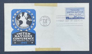 Scott 928  FDC  United Nations Conference   IOOR Cachet