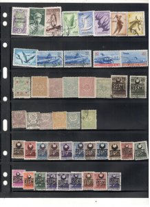 TURKEY COLLECTION ON STOCK SHEET MINT/USED