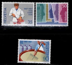 Switzerland Scott 810-812 MNH** 1987 stamp set