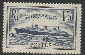 FRANCE - SCOTT #300 / YVERT #299 - S.S. NORMANDIE - VERY FINE - LH - OG