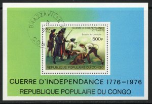 Thematic stamps CONGO 1976 US INDEPENDENCE min sheet used