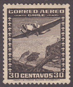 Chile C33 Plane Over Trees 1936