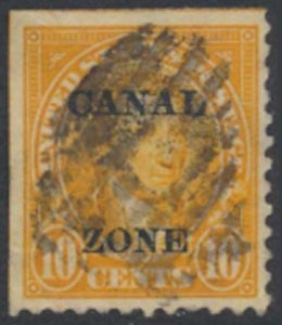 Canal Zone   Sc#  87 Used  see details face & reverse scans  