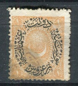 TURKEY; 1876 classic Duloz Optd. issue fine used SHADE OF 1Pi. value