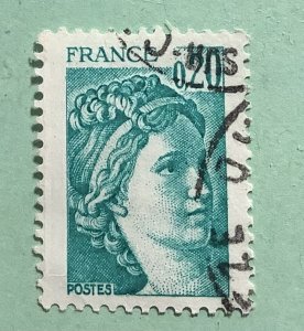 France 1977-78 Scott 1565 used - 20c, Sabine , After by Jacques-Louis David