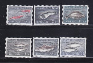 Greenland 136-141 Set MNH Marine Life