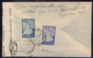 Greece 1945 Censored  Airmail Cover to Cleveland Mississippi USA 90618