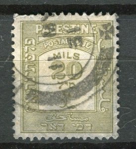 PALESTINE; 1920s early Postage Due issue fine used 20m. value